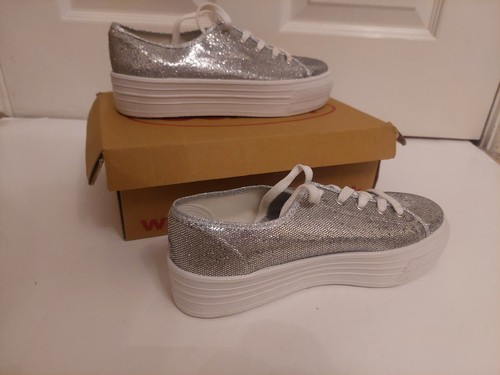 Scarpe décolleté platform argento glitter taglia 6 - Foto 8 di 8