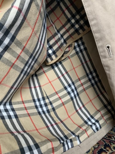 Burberry London Nova Check Beige Trench Coat Size 40. Zip Wool Liner Accessory. - Picture 7 of 23