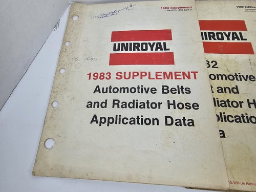 Vtg Uniroyal Automotive belt and Radiator Hose Application Data Books Lot Of 4 - Picture 2 of 12