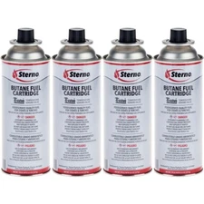 Sterno Butane Fuel Cartridge for Appliances & Stoves, 8oz - 4-Pack (50190)
