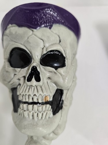 2 Skeleton Skull Plastic Wine Goblet Halloween Bones 7.5" Gothic - Picture 8 of 9