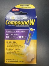 Compound W Maximum Strength Fast Acting Gel Wart Remover with 12 ConSeal Patches
