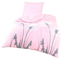 Zo Home Satin Bettwasche 135x200 Cm Fehu White Pusteblume Gunstig