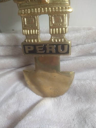 Peruvian Brass Wall ART Hanging Peruvian Fertility God 10.5" - Picture 5 of 8