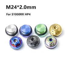 2 Pcs Titanium Bolt M24x2.0mm Pitch Motorcycle Engine Oil Cap Screws Fastener