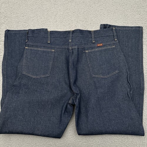 NWOT Vintage Rustler Brand Jeans Men's 38x30 Blue Dark Wash Denim Made in USA - Picture 9 of 11