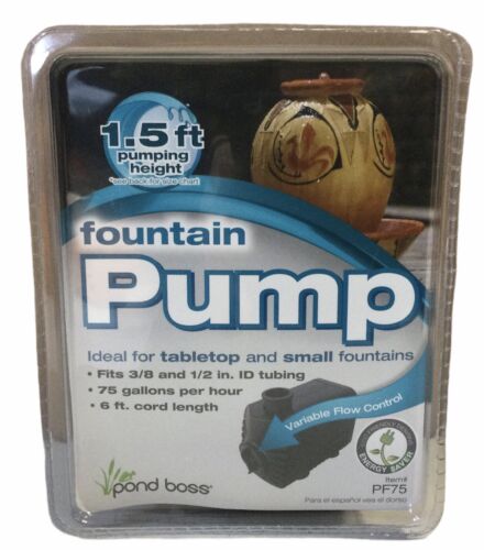 Pond Boss Fountain Pump For Tabletop & Small Fountains Up To 75 Gallon Per Hour - Picture 1 of 1