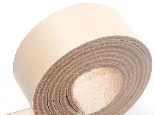 Natural Veg Tan Straps 4-4.4mm Thick, 35mm Wide 75” Long - Picture 3 of 6