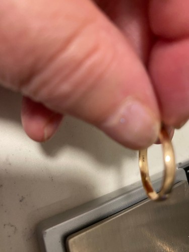 Nachlass Vintage Ring 14k Rotgold blaue Perle Rose Blume Größe 9 - hübsche Perle - Bild 6 von 6