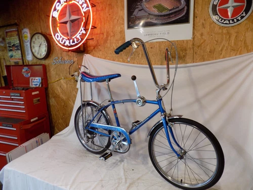 1968 SCHWINN FASTBACK STINGRAY 5-SPEED STIK SHIFT MUSCLE BIKE BLUE S5 VINTAGE!