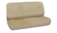 Beige Seat Cover 2PC Bench Regal Velour Universal FULL SIZE Truck