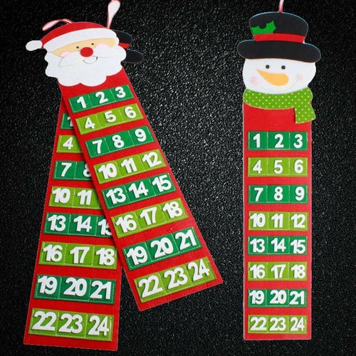 Christmas Santa Claus Advent Calendar Xmas Home Wall Hanging Decor R - Picture 2 of 12