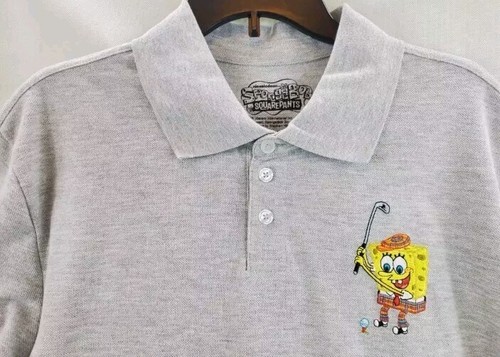 Kohl's Nickelodeon SpongeBob Schwammkopf Grau Golf Poloshirt XXL Neu Mit Etikett  - Bild 3 von 6