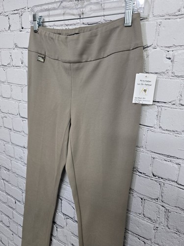 Lisette L Montreal Pull On Pants Women’s Size 2 Tan Khaki Stretch Dress Trouser - Picture 4 of 11