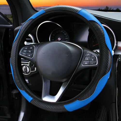 38cm/15'' Car Auto Microfiber Leather Steering Wheel Cover Accessories Universal - Picture 2 of 16