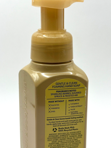 NEW 1 BATH BODY WORKS GOLDEN BERRY MISTLETOE GENTLE FOAMING HAND SOAP 8.75 WASH - Picture 2 of 2