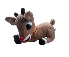 Animated Rudolph the Red Nosed Reindeer Singing Motion Light Up Plush READ