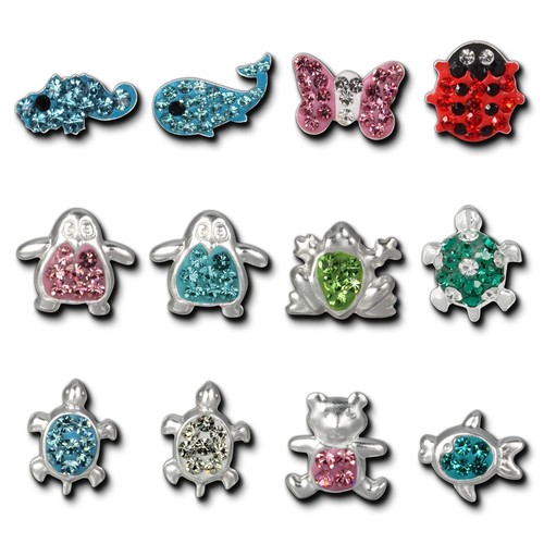 Teenie-Weenie Ohrringe Kinder 925 Silber Ohrstecker Zirkonia Farbwahl SDO8091X - Bild 1 von 17