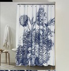 Common Thread Shower Curtain Large Floral Design Blue White 72” X 72” NEW