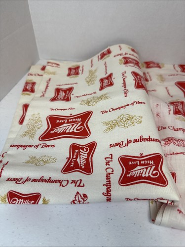 Miller High Life Vintage Fabric Pieces. Around 3/4 Yard Total - Picture 2 of 5