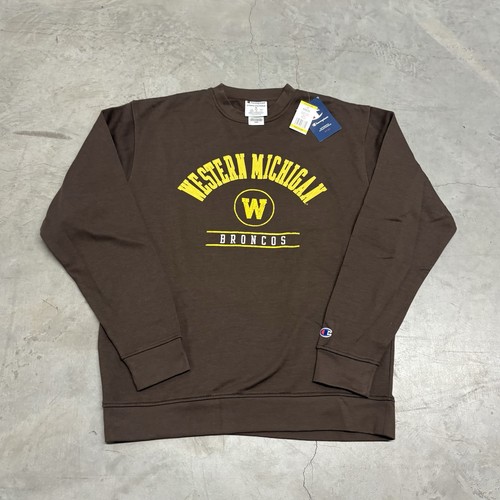 NUEVO CON ETIQUETAS Champion Western Michigan Broncos Sudadera Cuello Redondo Para Hombre Talla M - Imagen 1 de 9