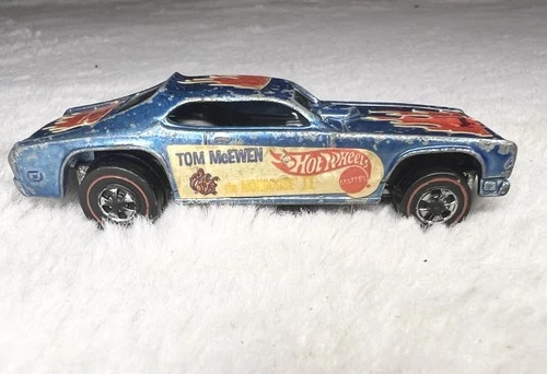 1969 HOT WHEELS REDLINE Mongoose Funny Car Light Blue Plymouth Duster Rare Find!