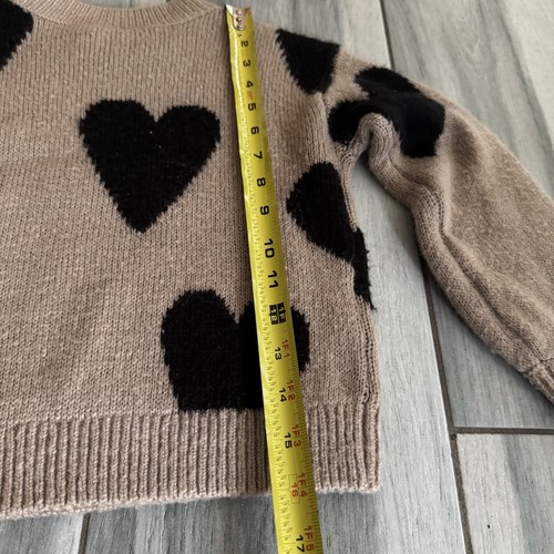Girls Carter’s Tan Heart Knit Pullover Sweater Size 6 - Picture 5 of 6