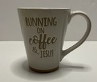 Cracker Barrel Devotional Coffee Mug “Running on Coffee & Jesus” Religious