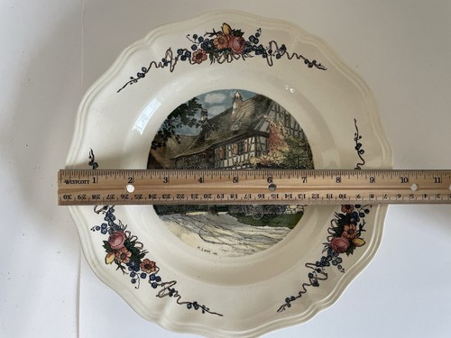 Sarreguemines Obernai Faienceries Frankreich Teller Herrenhaus Tudor 9,5" - Bild 5 von 7