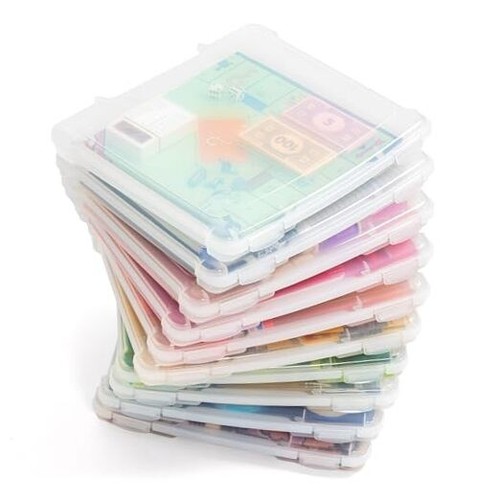 USA Board Game Storage Craft Organizer Box with Snap-Tight Latch Lid, 10-Pack