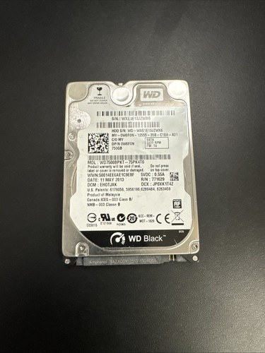 Western Digital Black 750GB,7200 RPM,2.5 inch (WD7500PKT) Hard Drive