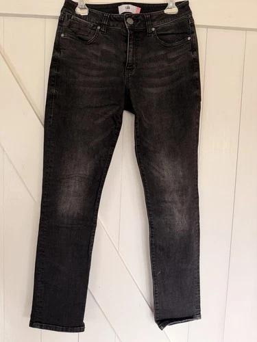 Cabi Jeans Womens Size 4 High Rise Straight Leg Smolder Black Wash Denim 3560
