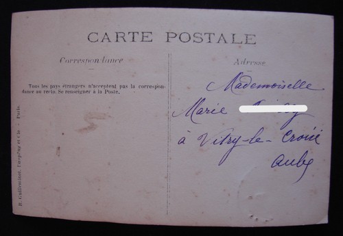 Alte Postkarte - Auto - Frau am Steuer - Bild 2 von 2