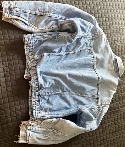 Montgomery Ward 101 Distressed Denim Jean Jacket Vintage, Medium, Lined - Picture 2 of 8
