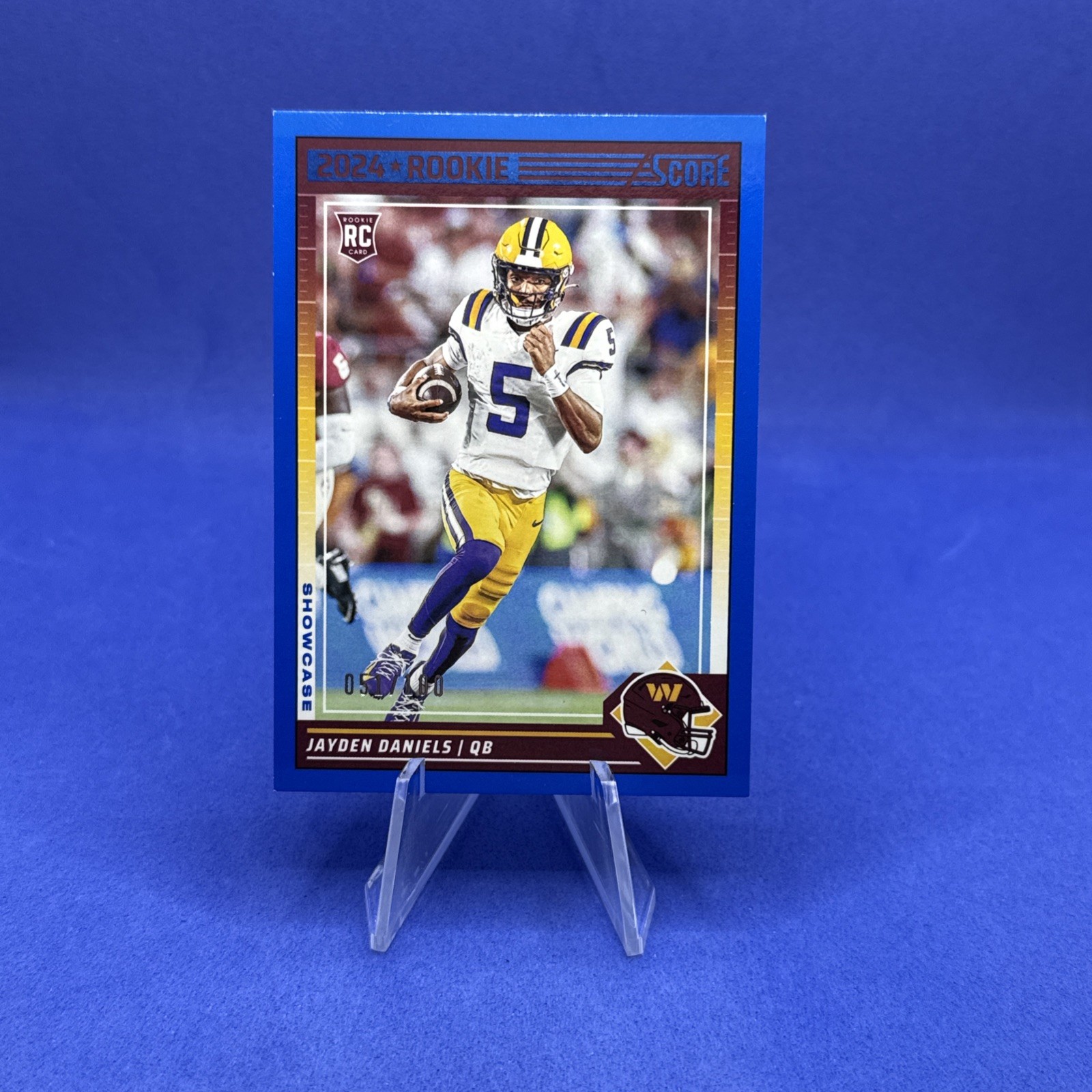 2024 Panini Score Jayden Daniels /100 Showcase Rookie #302 - Commanders