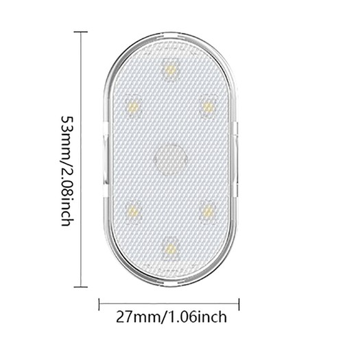 2PCS Magnetic Touch Light Car Roof Magnet Ceiling Led - Afbeelding 3 van 10