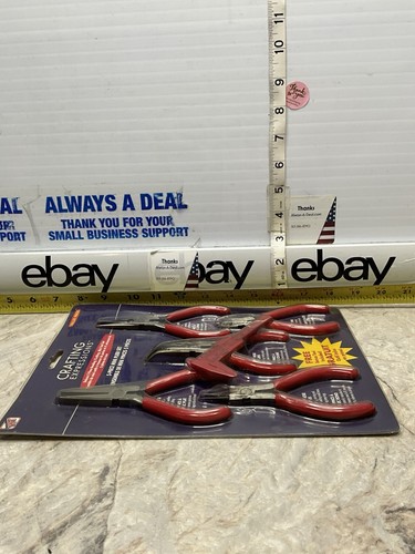 5 pc MINI PLIER SET Craft Hobby Jewelry Beading Tool Set Precision Cut Bend NEW - Picture 7 of 8