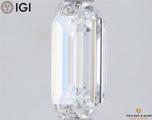 Lab Grown CVD Diamond 1.50 Carat VS1 Clarity E Color IGI Certified Emerald Cut - Picture 8 of 10