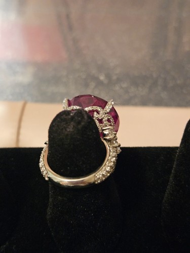 Sterling Silver 6ct Lab Created Ruby and  Sapphire ring - Picture 7 of 7