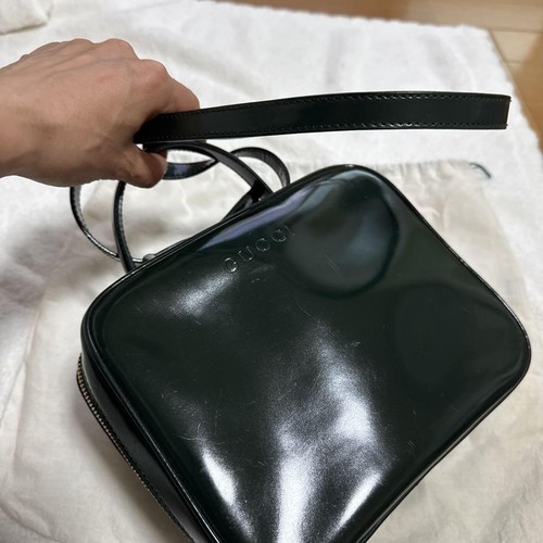 GUCCI Vintage Retro Shoulder Bag with Bamboo Green Handle - Picture 3 of 9