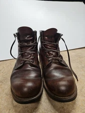 Red Wing Men's US 10.5 D Beckman Work Boots 9016 Brown Leather Round Toe Vibram