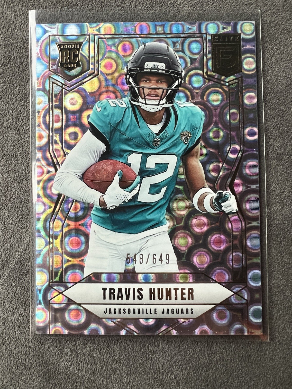 2025 Panini Donruss Elite - Rookie Travis Hunter #114 Lavender Pyramids /649 RC