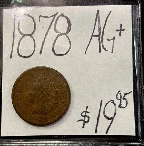 1878 Indian Head Cent (AG+) About Good Condition! ENN Coins