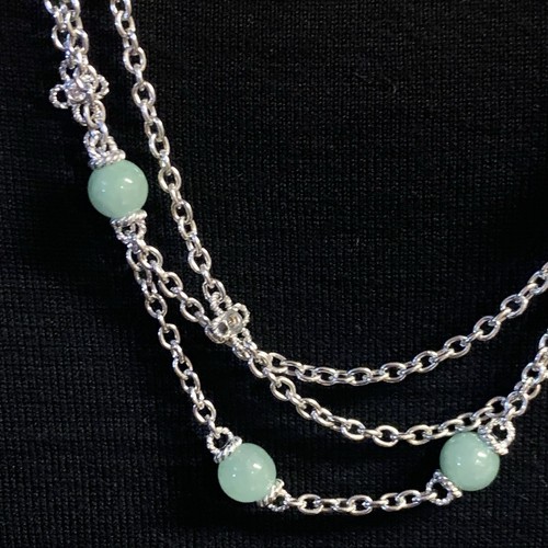 Judith Ripka Halskette Sterlingsilber, Jade & CZ Multi Strang Statement Stück - Bild 5 von 12