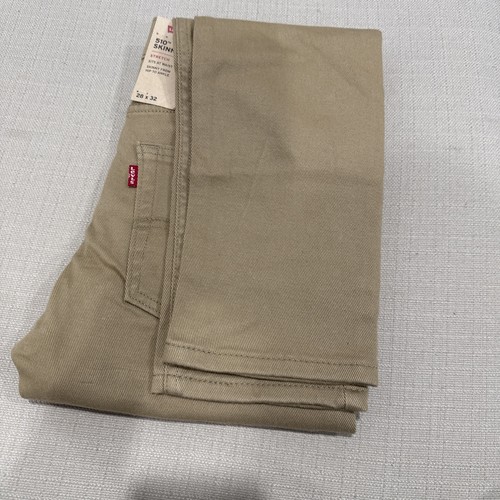 Levis 510 Skinny Pants Mens 28 /32 Beige Stretch Modern Red Tab New - Picture 6 of 6
