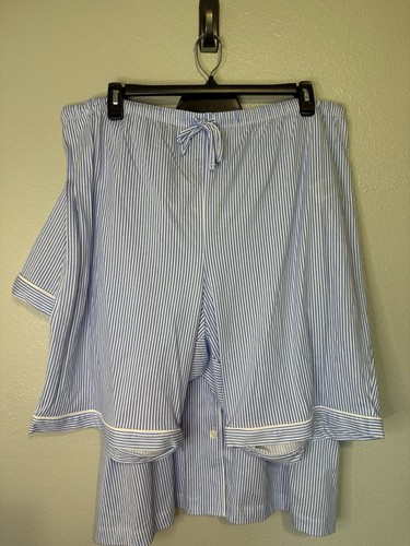 LAUREN RALPH LAUREN Bingham Bermuda 2-Piece Striped Pajama Set Women’s 3XL - Picture 5 of 6