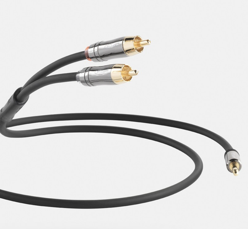 QED Performance Graphite J2P 3.5mm Mini Jack to 2 RCA Stereo Audio Cable 1.5m 3m - Picture 7 of 13