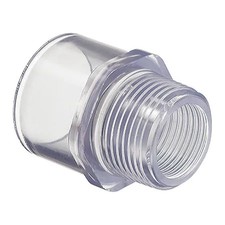 Pvc Male Adapter, Mnpt X Solvent, 3/4 In Pipe Size, H436007ls