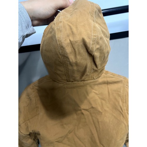 Carhartt Jacket Boys XS 6 Brown Hooded Cotton Canvas Workwear Youth Kids Vintage - Picture 13 of 17