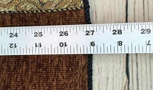 Indigo Moon hellbraun rot gesteppt Patchwork künstlerisch Knebel Knopfleiste Damen Gr. S - Bild 11 von 14